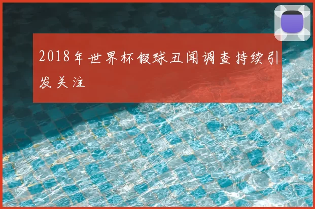 2018年世界杯假球丑闻调查持续引发关注
