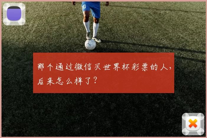 那个通过微信买世界杯彩票的人，后来怎么样了？